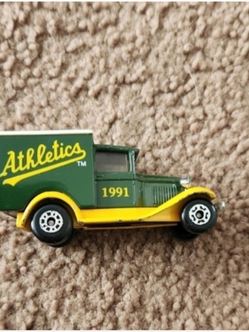 Athletics Green & Yellow 1991 Vintage-Style Delivery Truck Toy